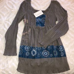 NWT - Boho Tunic. 100% Cotton. Made in India